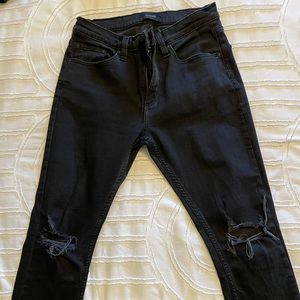 Rollas stinger skinny jeans in black size 31w/32L
